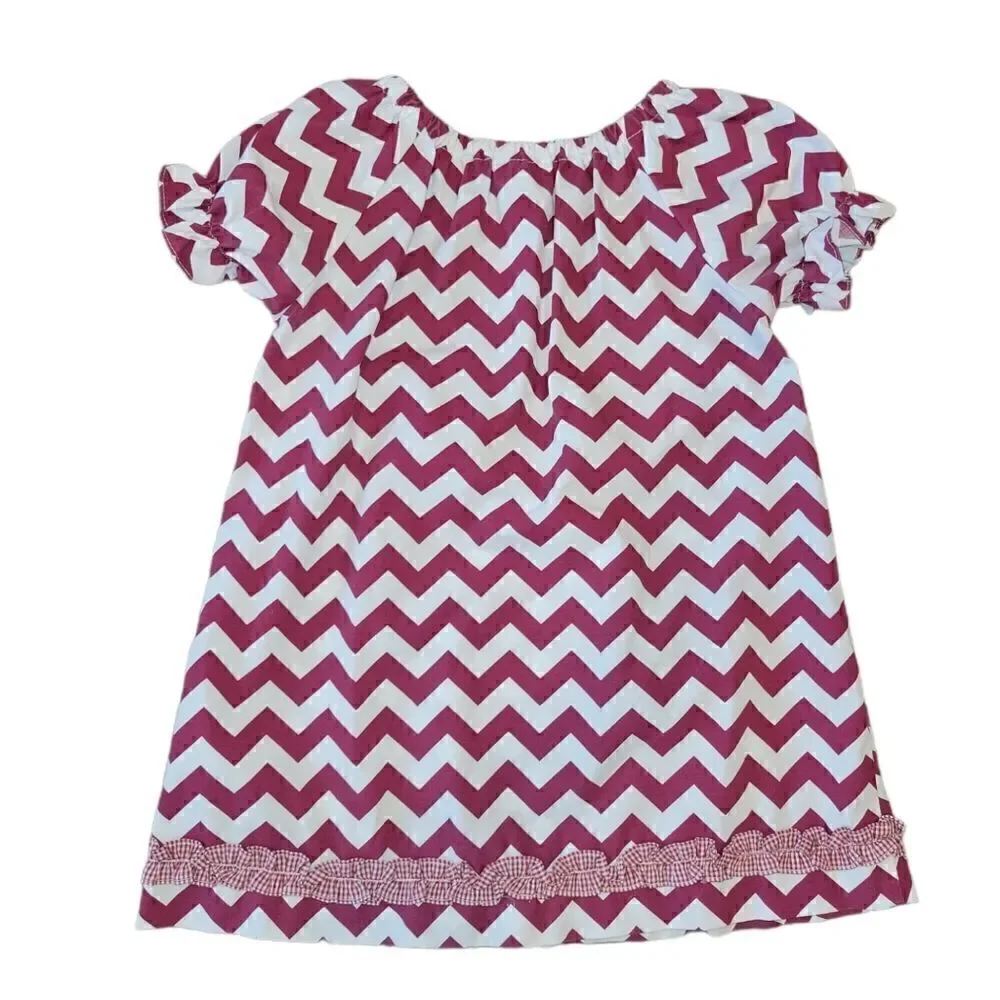 Girl's Mississippi State Football Bulldog Bully Mascot Dress Maroon White 2